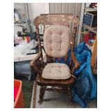 Vintage Oversized  Wooden Rocking Chair 48x25