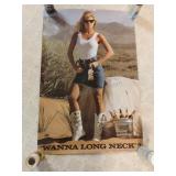 Vintage Miller Genuine Draft Beer Poster 30x20