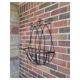 Pair of Outdoor Metal Wall Plant Sconces 24x19
