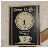 Diner Style Metal Clock 13x10