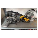 Shelf of Various Power Tools