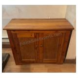 Rustic Wood Two-Door Cabinet