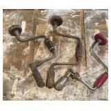 Set of Three Vintage Woodworking Braces