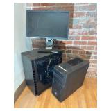 Two Desktop PCs and Dell Monitor