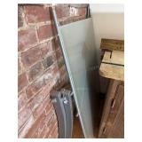 Glass Top Metal Desk 28x43 Inch