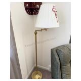 56 Inch Brass Swing Arm Floor Lamp