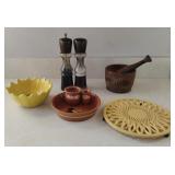 Olive Plate, Mortar and Pestle and More