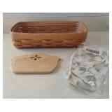 Longaberger Basket, Liner and Trivet