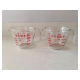 Pair of Pyrex Measuring Cup -1 cup