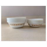 Corelle Butterfly Gold Bowls- 6 Cereal and 6