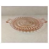 Pink Depression Glass Serving Plate