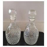 Pair of Princess House Decanter Bottles