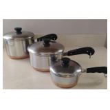 Revere Ware Stainless Steel Sauce Pan Set