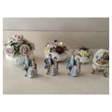 Vintage Porcelain Floral Pots