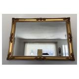 Ornate Gold Gilt Wall Mirror 34x47.5