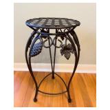 Grape Motif Metal Plant Stand 9.5x21in