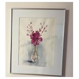Rose Kenyon Orchid Watercolor, 17x21