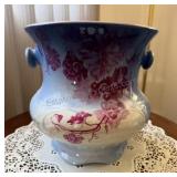 Ceramic Grape Motif Jardiniere 9.25in