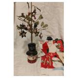 Snowman Tree and Holiday Hand Towels and Hot Pads