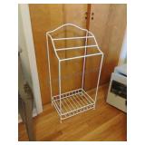 White Wrought Iron Towel Holder 34x16x11
