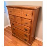 Oak Tall Dresser 18 x 38 x 51 Inches