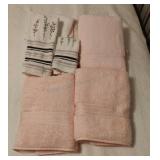 Bath and Hand Towels-  4 Bath towels, 5 Hand and