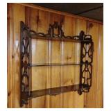 Wooden Scrolled Display Shelf 24x24x6