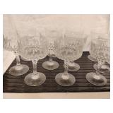 Crystal Dessert/Cocktail Glasses Set of 11
