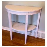 White Half-Moon Console Table