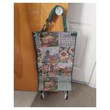 Floral Tapestry Rolling Bag
