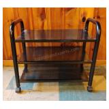3 Tier Metal Rolling Cart 22x24x14