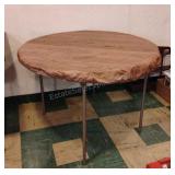 Round Card Table w/Plastic Cover 39"