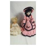 2 Female Crocheted Dolls