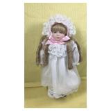 17" Porcelain and cloth doll By Pauline