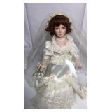 15" Bride doll with stand