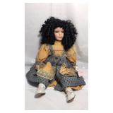15" sitting Porcelain doll Heidi from Cathay