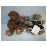 Trio of Small Teddy Bears