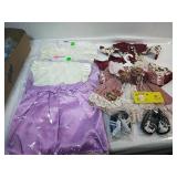 Assortment of Doll Clothes and Shoes