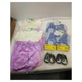 Assortment of Doll Clothes and Shoes
