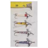 Set Of 4 Vintage Fishing Lures