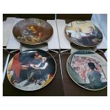 Lot of 4 Norman Rockwell plates: the love