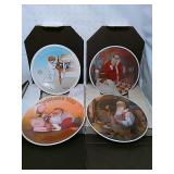 Lot of 4: Norman Rockwell plates