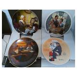 Lot of 4:  Norman Rockwell plates
