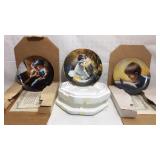 Lot of three, 7&8" Zolan collector plates number