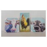 2 cows and a chicken