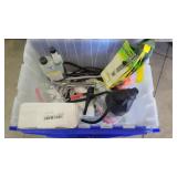 Tote of assorted tools