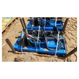 Quick attach post auger w 3 bits blue