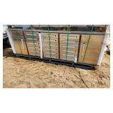 10 ft 18 drawer workbench stainless