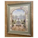24" X 30" Framed Print: Fountain