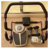 300# Scale, 6.6# Free Weights, Sit Up Machine